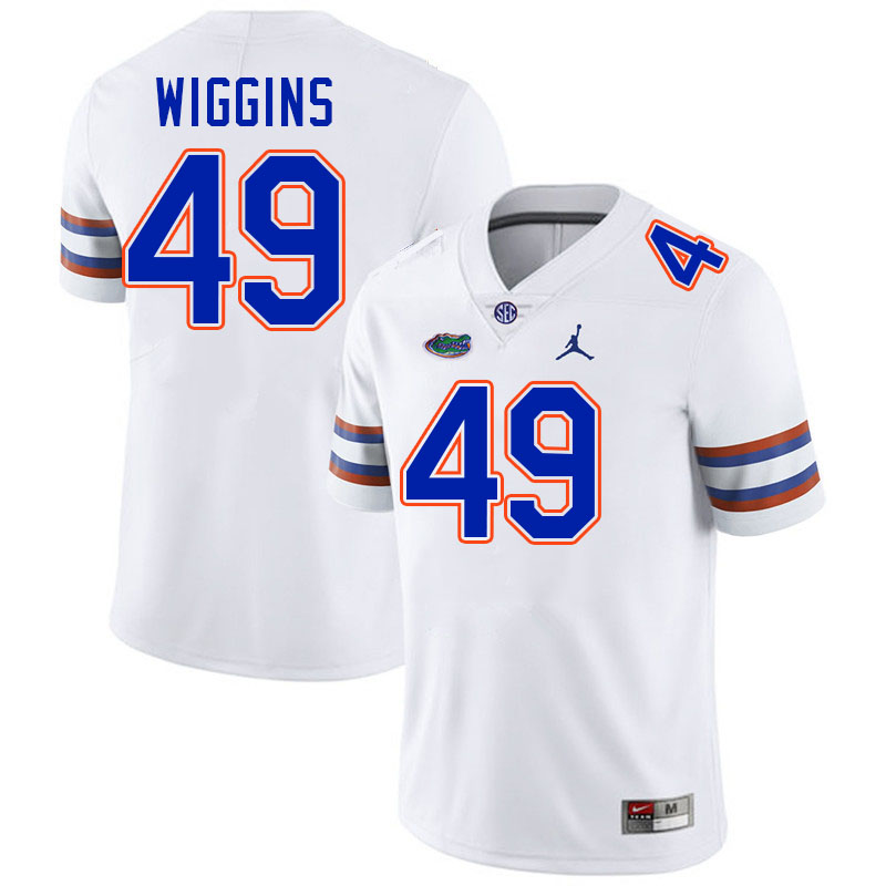 Florida Gators #49 Jalen Wiggins College Football Jerseys Stitched-White